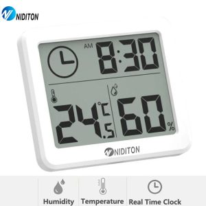 Digital Clock Desk Clock with Temperature & Humidity