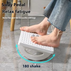 Portable Ergonomic Foot Rest – Under Desk Foot Stool with Massage Rollers for Home & Office