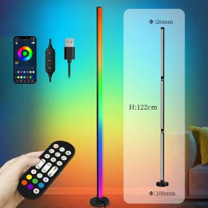 120CM LED Floor Lamp – Colorful Night Light with Multi-Color Switching for Living Room, Bedroom & Party Atmosphere