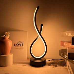 Creative Spiral LED Night Light – Dimmable 3-Color Table Lamp for Home & Office Decor